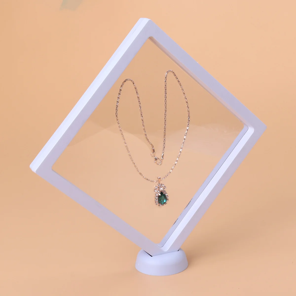 

Jewelry Display Box 3D Floating Frame 18X18X2Cm Clear For Coins Medals Stamps Poker Chips Home Office Decor Showcase