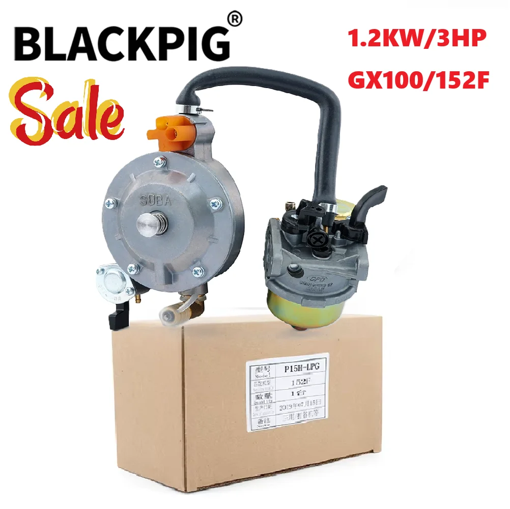 

P15H-LPG GX100 152F Engine LPG Carburetor Dual Fuel NG Conversion Kit 1.2KW 3HP For Gasolina Engine Water Pump Engine Parts