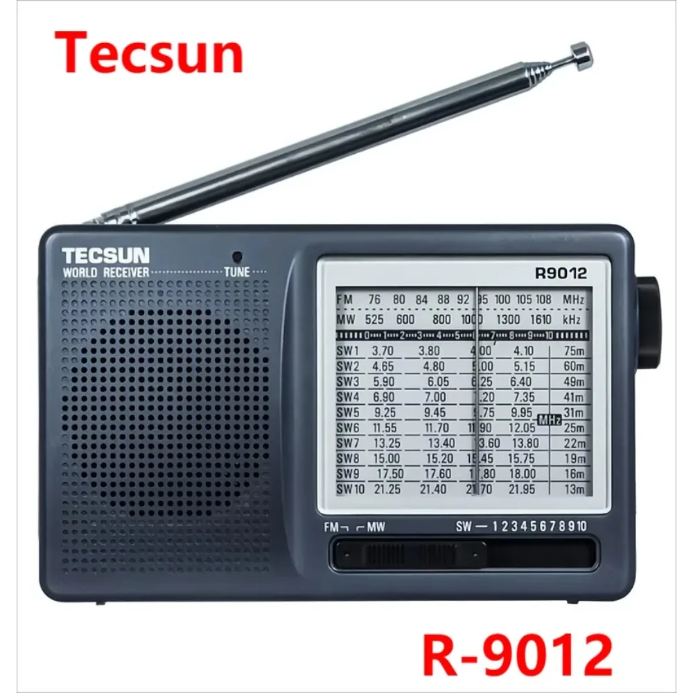 TECSUN R-9012 FM/AM/SW Radio 12 Bands Portable Receiver Radio High Sensitivity Selectivity Low Noise FM/AM/SW Radio TECSUN R9012