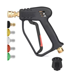 High Pressure Washer Gun 4000PSI Car Wash Water Gun for M22*1.5 Karcher Nilfisk Hose Car Washing Machine Accessory Metal Nozzle