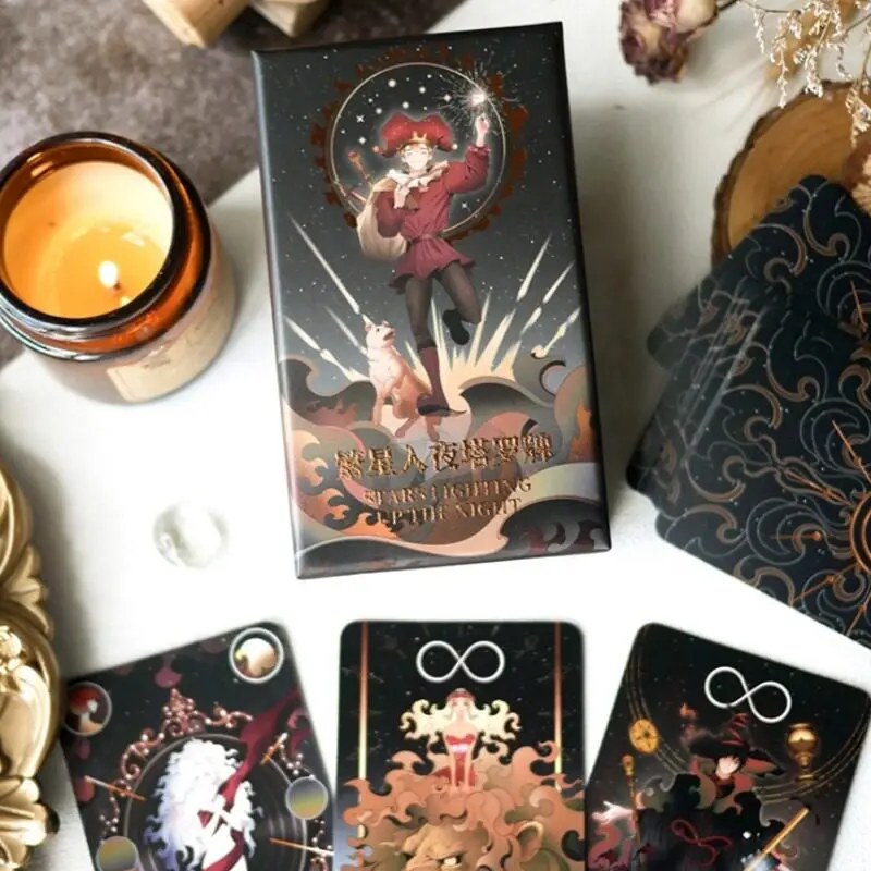 In Stock Original Stars Lighting Up The Night Tarot Chinese English 78 Cards RWS Divination Deck Witchy Gift for Beginner