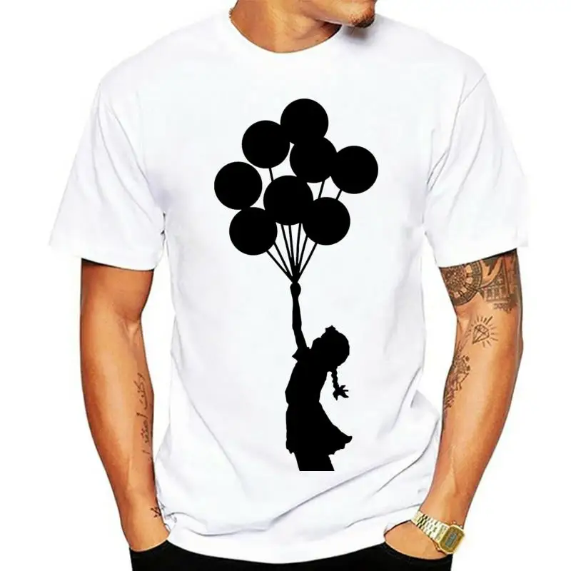 BANKSY BALLOON pop art gift NEW Men Women T SHIRT TOP size 8 10 12 14 s m l xl