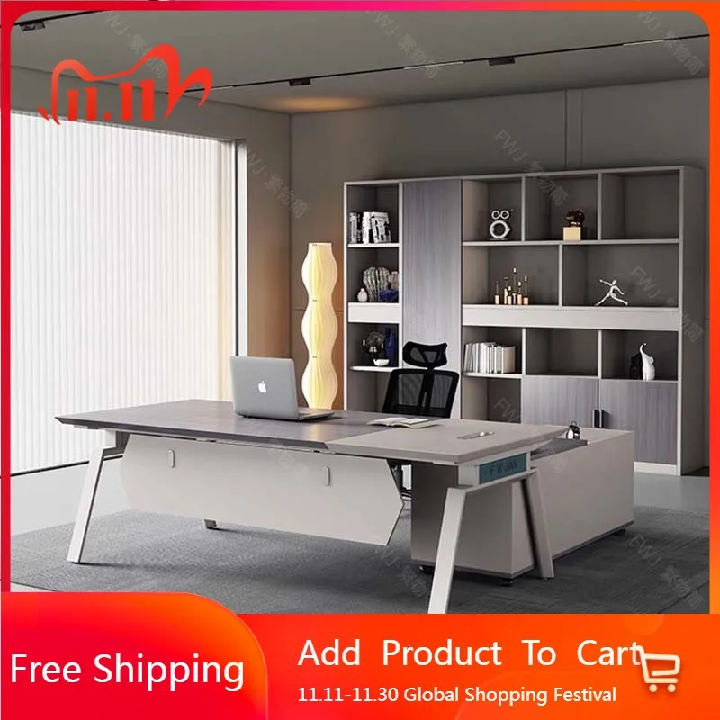 

Nordic European Office Desk Computer Gaming Decoration Wooden Office Desk Aesthetic Minimalist Meuble Bureau Lounge Furniture