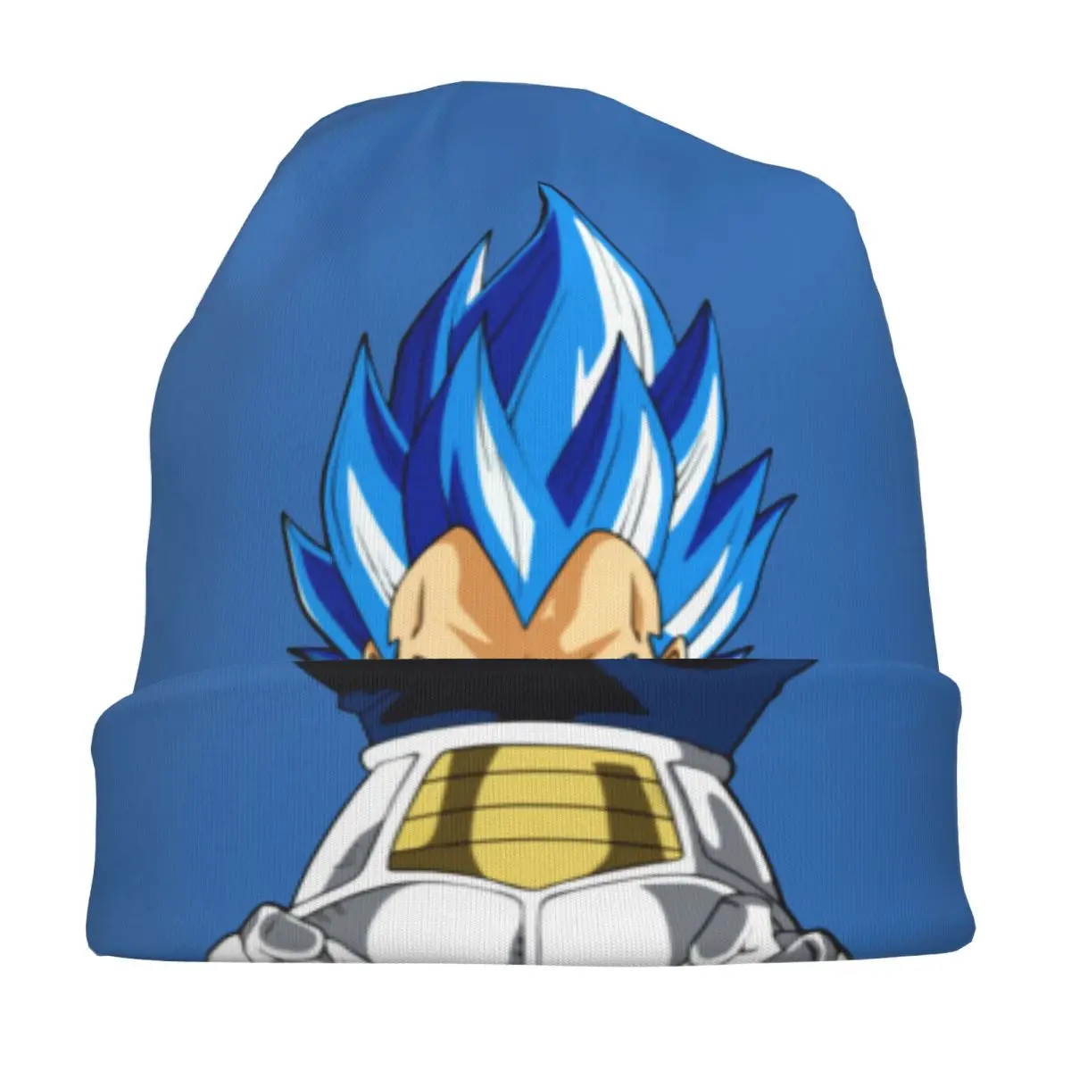 Vegeta Ascended Super Saiyan Blue Bonnet Hat Cool Street Dbz Dragon Ball Skullies Beanies Hats Men's Women's Warm Dual-use Cap