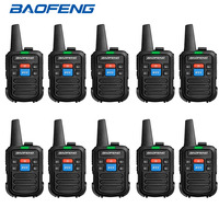 10PCS BaoFeng BF-C50 Walkie Talkie UHF Two Way Radio 400-480MHz Mini Transceiver 2W 16 Channels 1500mAh Dual PTT Type-C