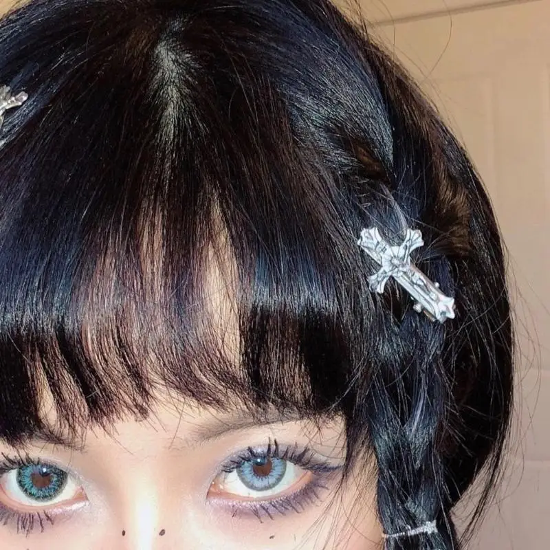 652F Jepit Rambut Logam Elegan Hiasan Kepala Jepit Rambut Punk Jepit Rambut Bar Malam Wanita