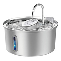 3.2L Stainless Steel Pet Water Fountain With Visible Window Filtration System Automatic Cat Fountain for Cats/Dogs Drinking Bowl