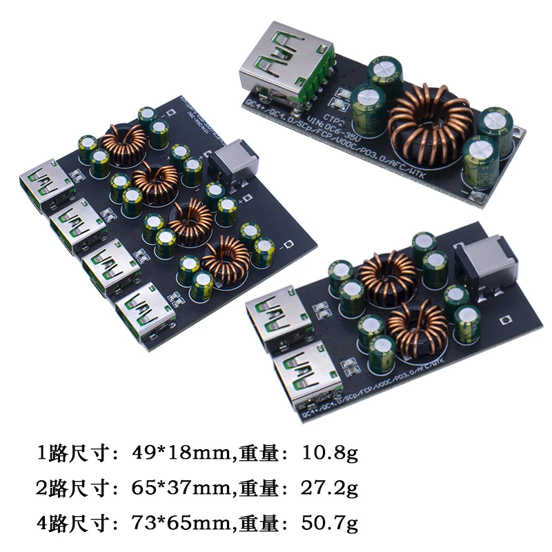 SW3518 / SW3516 QC4.0 QC3.0 1 2 4 Way USB Type-C Mobile Phone Quick Charge Adapter 6-35V Step Down Buck Boost Module