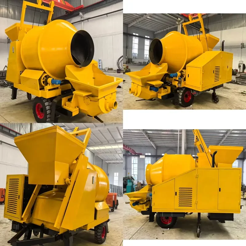2026 CE Diese Concrete Mixer with Pump 30m3/h 40m3/h 50m3/h Concrete Mixer with Passing Pump Trailer Cement Mixer with