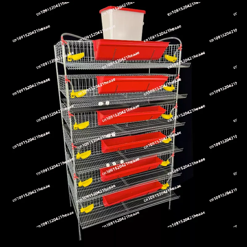 Suitable forVertical Quail Cage Can Automatically Clear Manure Feeding Drinking Water Quail Egg Production Cage ，