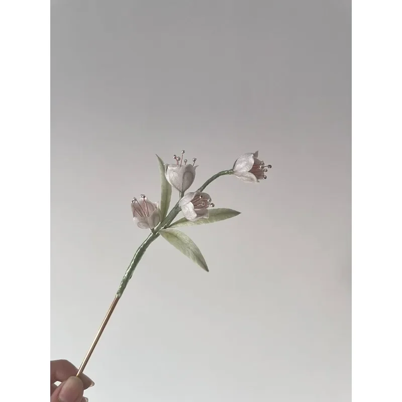 Intangible Cultural Heritage Edelweiss, Small Lily of the Valley, Chinese National Style Hairpin, Hairpin Brooch, Hanfu Accessor