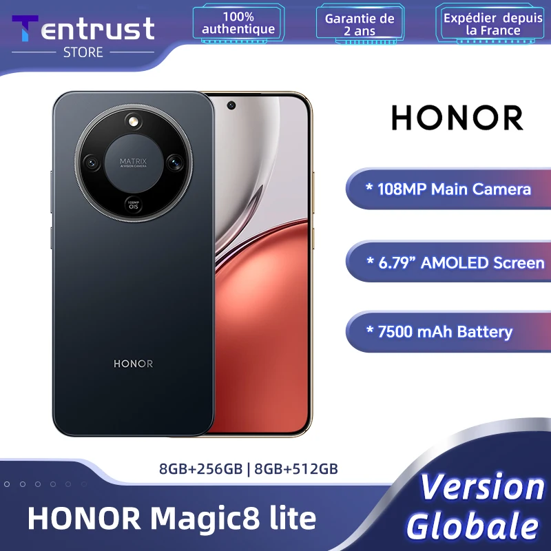 Viedtālrunis HONOR Magic8 Lite 5G 7500mAh 108MP IP69K