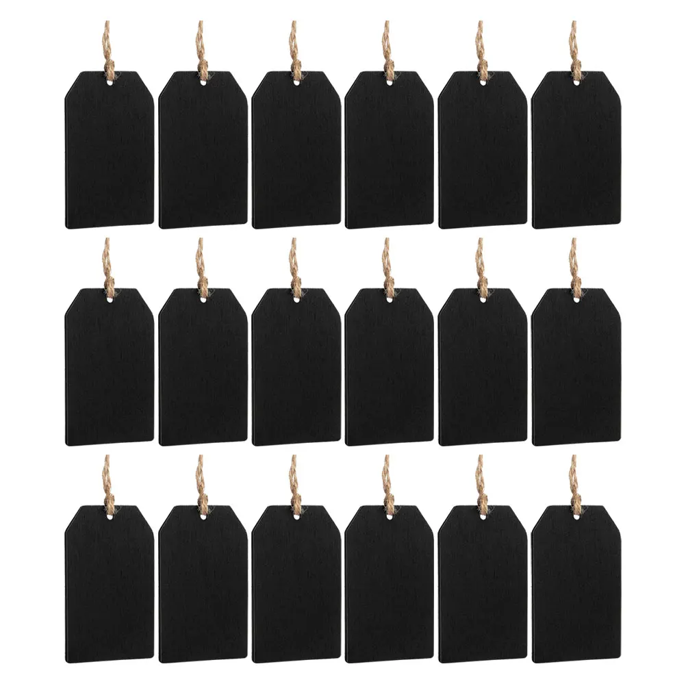 

32pcs Wooden Chalkboard Labels Decorative Bottle Tags Wedding Party Favors Blackboard Signs Reusable Erasable DIY Supply Gift