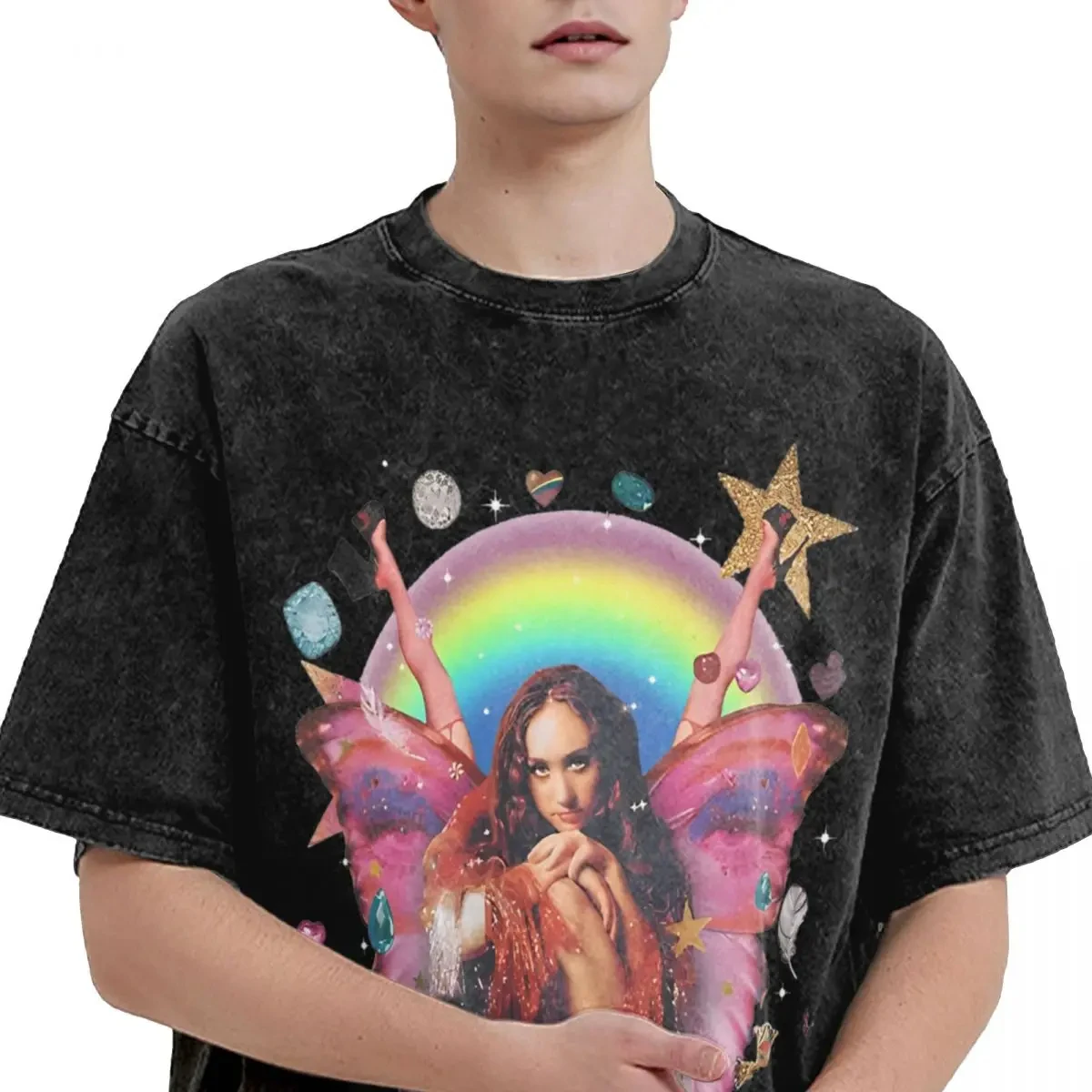 Chappell Roan lavato T Shirt uomo Chappell fata Vintage cotone magliette estate girocollo moda T-Shirt sciolto top oversize