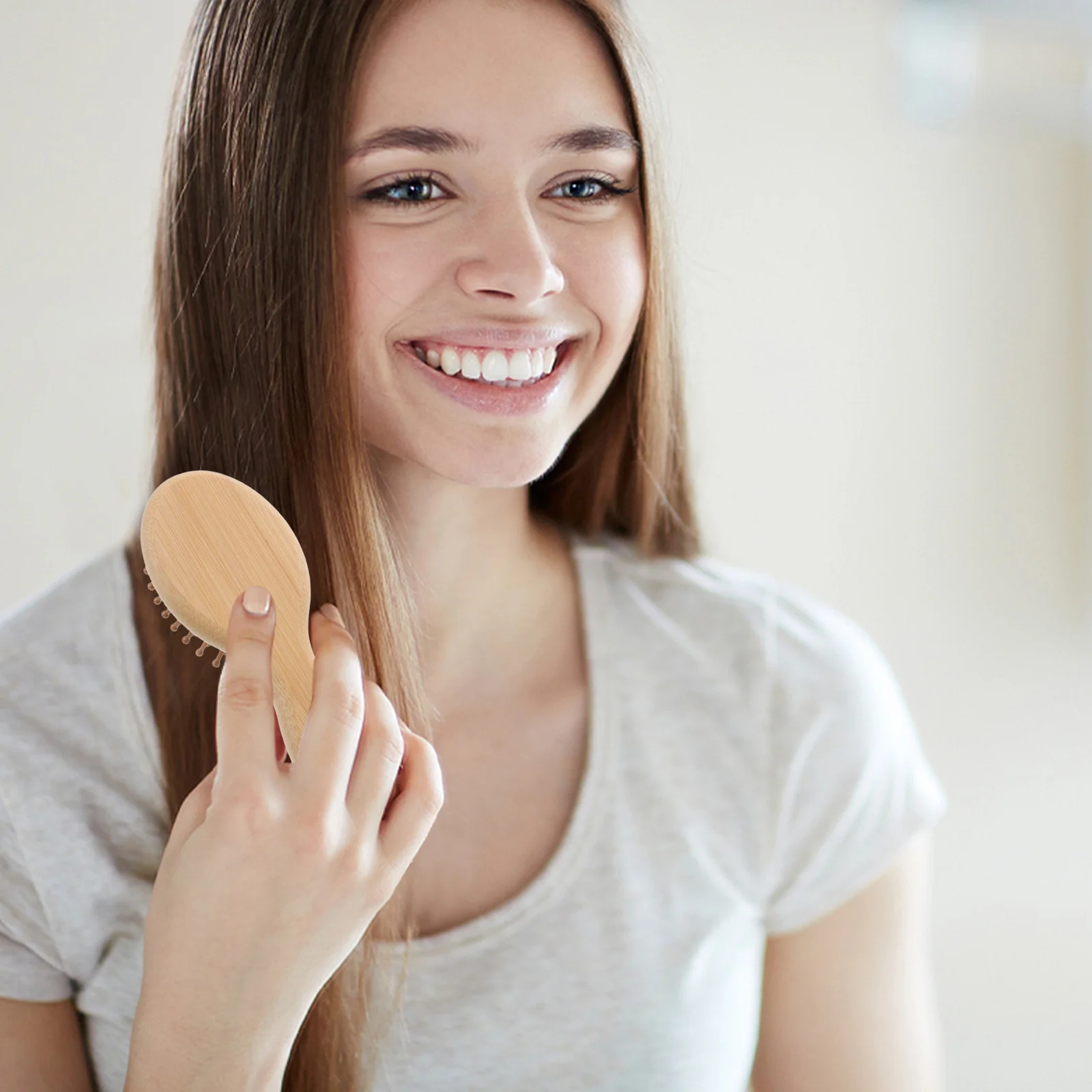 

Мини-бамбуковая подушка безопасности, массажная расческа, портативная расческа с широкими зубьями, дорожный кошелек, массажер для кожи головы, инструмент для ухода за волосами, портативная расческа с подушкой безопасности