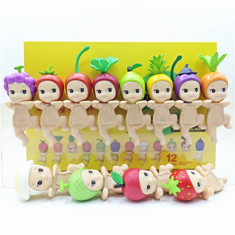 12 Stks/set Sonny Angel Blind Box Oogst Serie Fruit En Groente Anime Figuren Ornamenten Poppen Fans Kinderen Cadeau