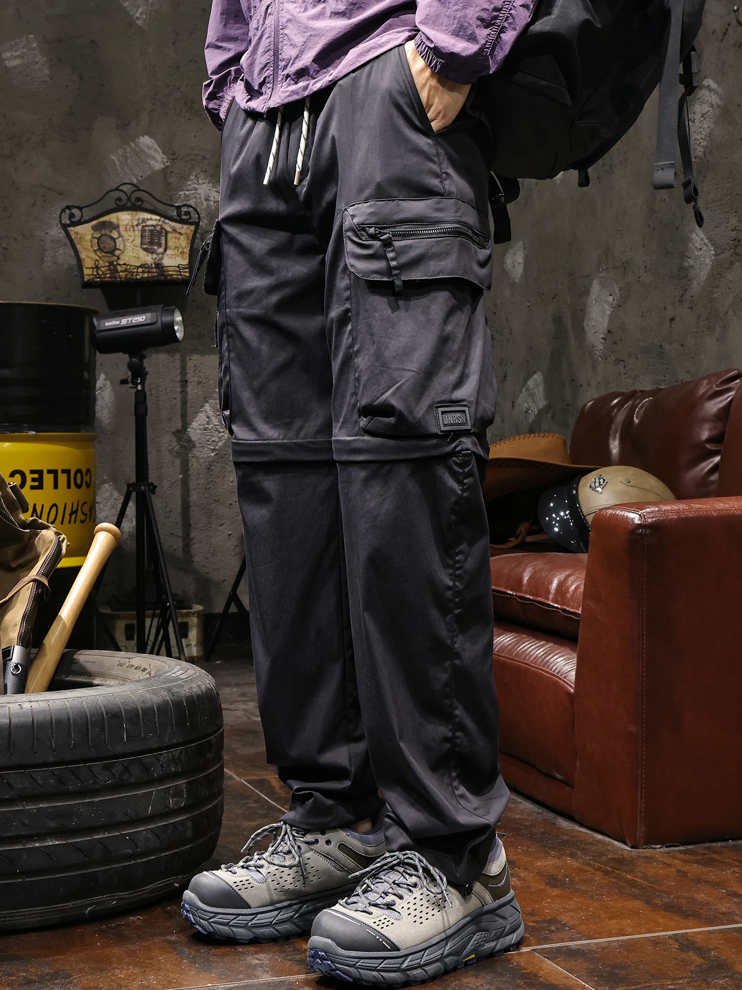 

Съемные повседневные брюки Qui Dry для мужчин, уличные повседневные брюки, весна-осень-лето, прямая рабочая одежда, брюки свободного покроя...