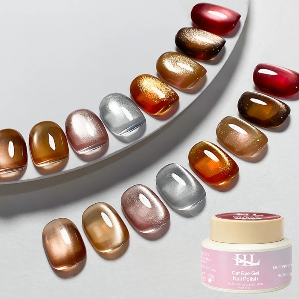 Light Flow Cat Magnetic Gel Nagellack zum Aufhellen im Herbst und Winter, semi-permanente Gel-Maniküre, DIY-Nagelkunst