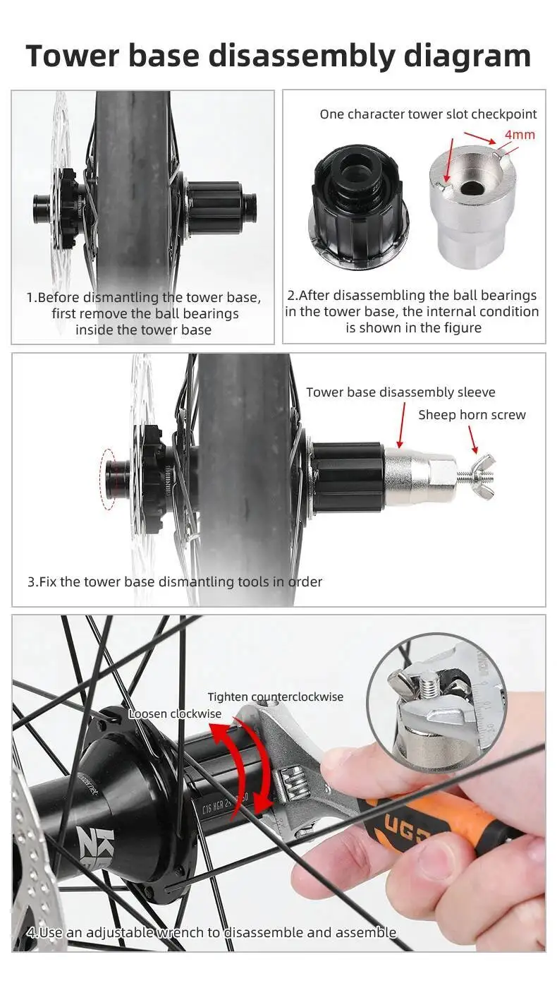 ESLNF Fahrrad-Innenlager Montage- und Demontagewerkzeug Universelles Fahrrad-Demontagewerkzeug – Detail 13