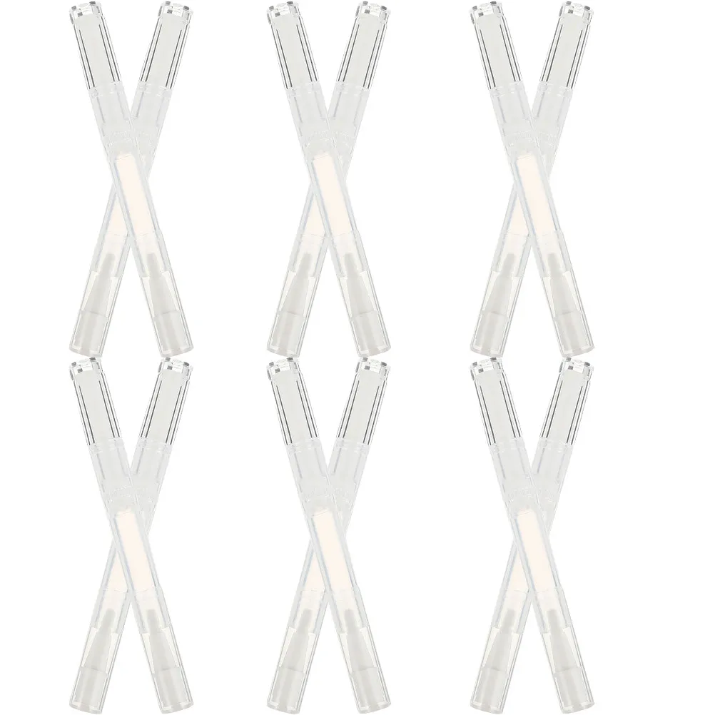 12Pcs Refillable Empty Nail Nutrition Oil Pen Transparent Twist Brush Lip Gloss Tube Storage Nail Nutrition Oil Pen