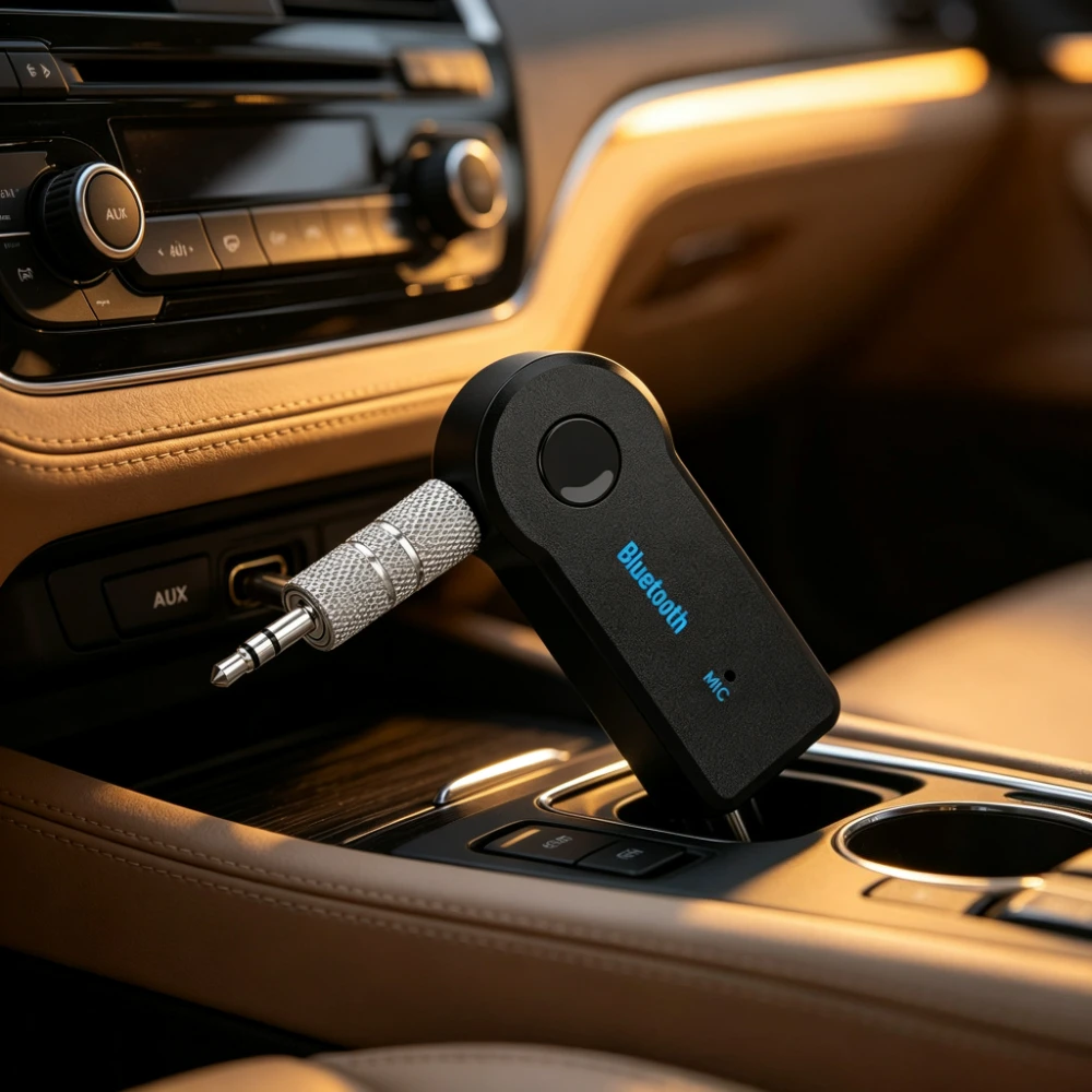 Bluetooth 5.0 AUX Audio Receiver 3.5mm Jack Wireless Bluetooth Adapter Hands-Free Call Stereo Music Audio Converter for Car Use