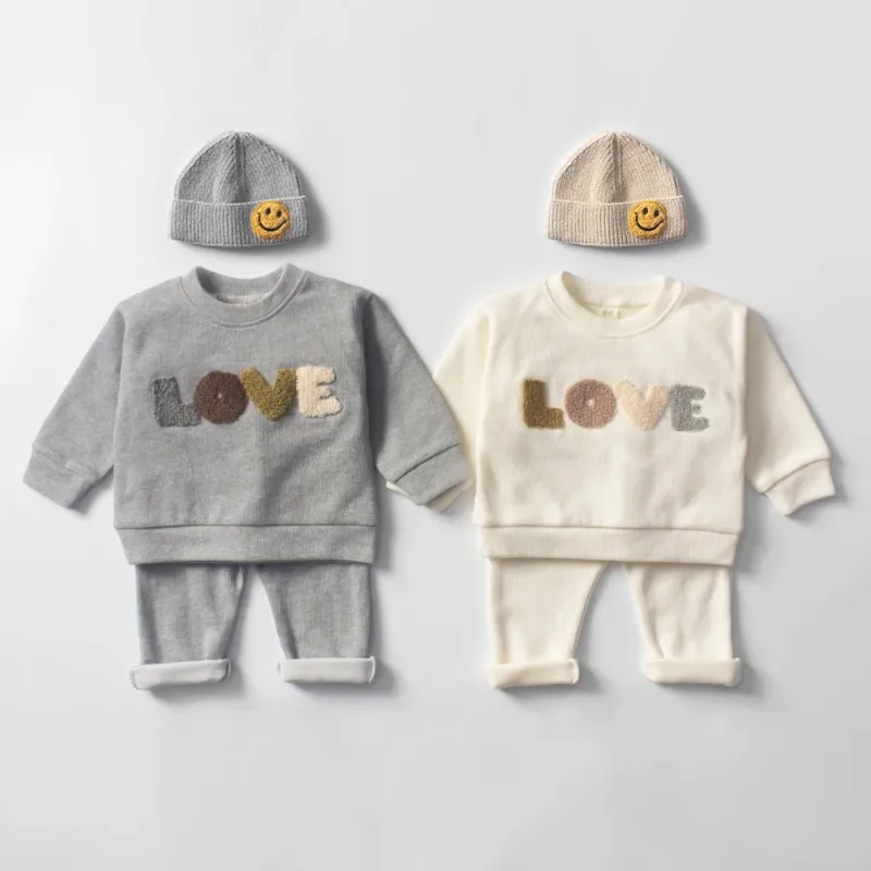 

New Born Baby Boy Outfits Spring Autumn Babies Clothes Little Girls Boys Pullovers Tops+Pants 2PCS Outfits Baby Stuff DGUKYM