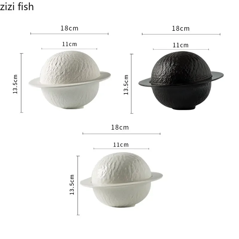 Ceramic Bowl with Lid Creative Rock Texture Thick Soup Bowl Dessert Bowl Pasta Bowls Salad Bowls Restaurant Specialty Tableware