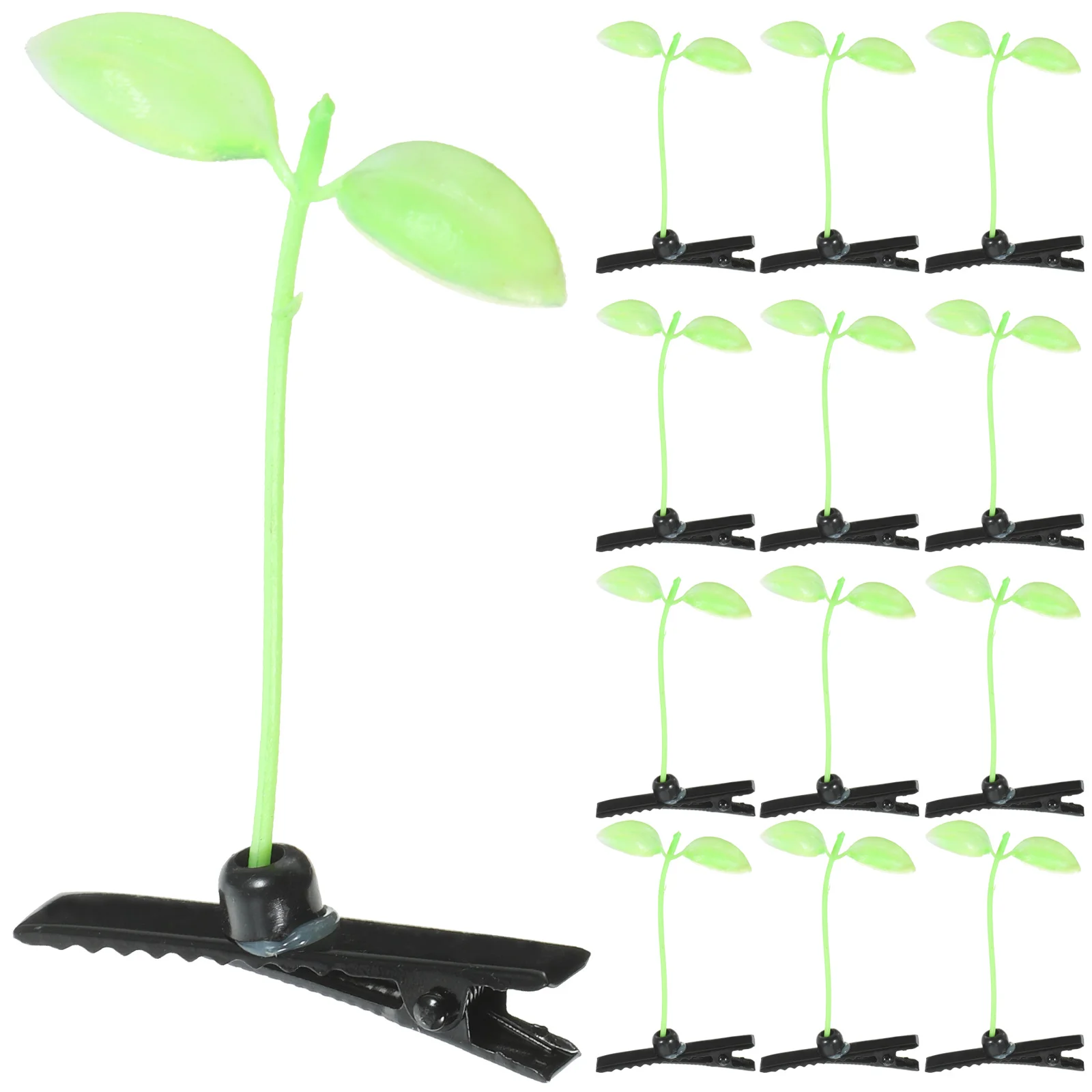 

40 Pcs Bean Sprouts Hairpin Spout Clips for Girls Funny Plant Style Plastic Lovely Child Pins