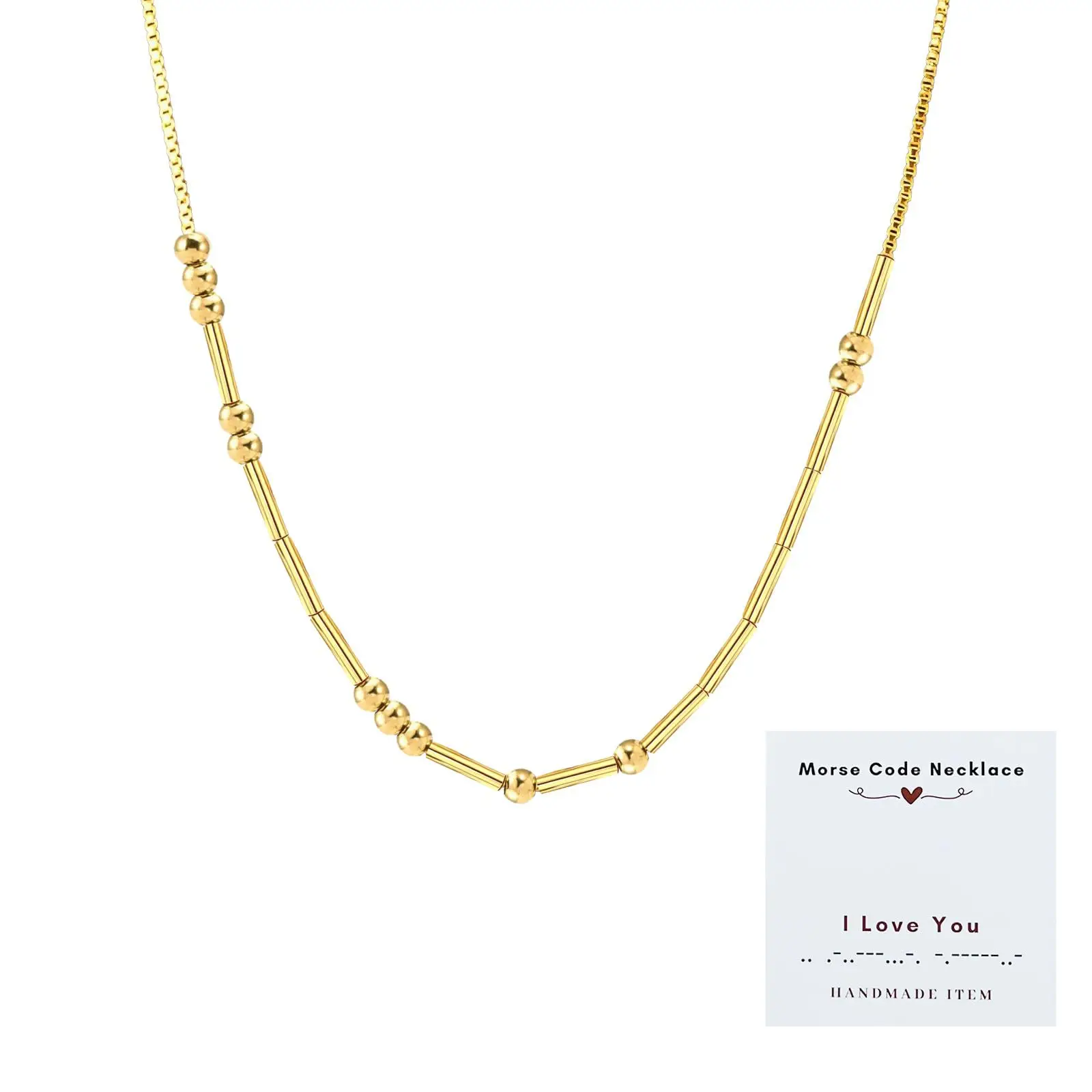 رسائل مخصصة مورس كود 316 القلائد اسم الفولاذ المقاوم للصدأ لإضافة لمسة من هدية عيد ميلاد الذكرى السنوية الغامضة للزوجة #6