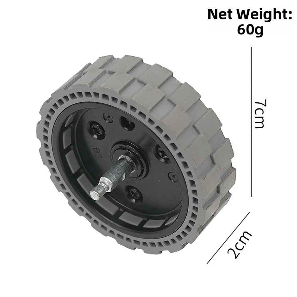For ECOVACS X1 For T10 Turbo For OMNI Compatible Robot Vacuum Drive Wheel - Black Rubber Tire Replacement 7.2cm