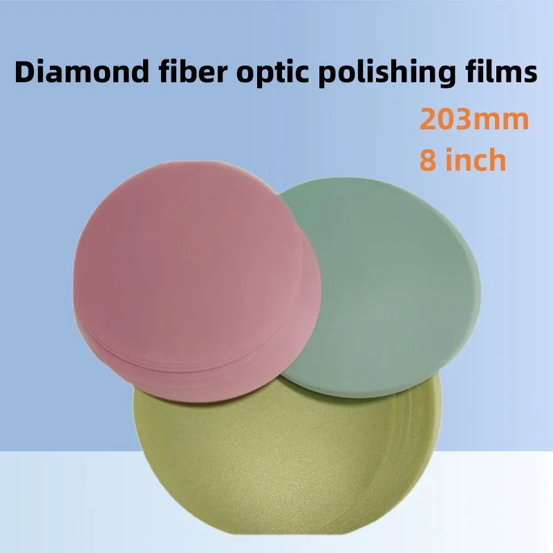 Fiber Optic Diamond Lapping Films, Fiber Optic Polishing Paper, Fiber Polish Tools, 1um, 3um, 9um, 30um, 203mm, 8 Inch, NNTADS,