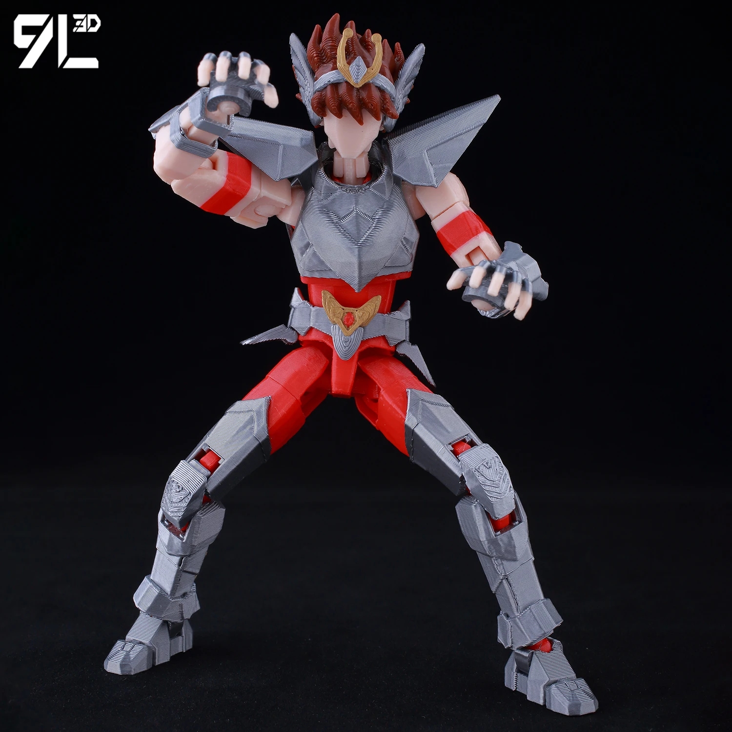 9L3D مطبوعة متعددة المفاصل مفصلية الدمية 13 لاكي تيتان 13 سانت سيا بيغاسوس النيزك قبضة القماش البرونزي انفجار أنيمي الشكل #3