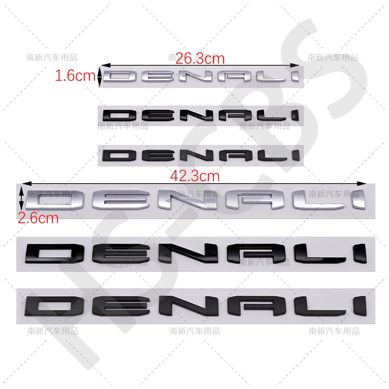 3D ABS Rear Trunk Emblem Badge DENALI Car Stickers for GMC Sierra 2500 3500 Car Body Side Door Fender Stickers accessories