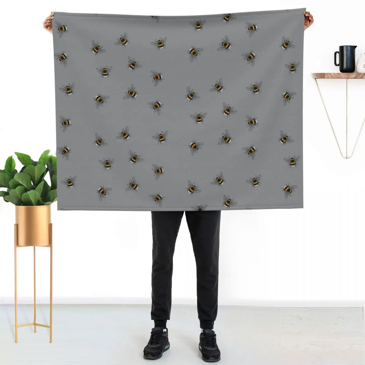 Bee Swarm Throw Blanket Lightweight Warm Blanket for Indoor Outdoor Use