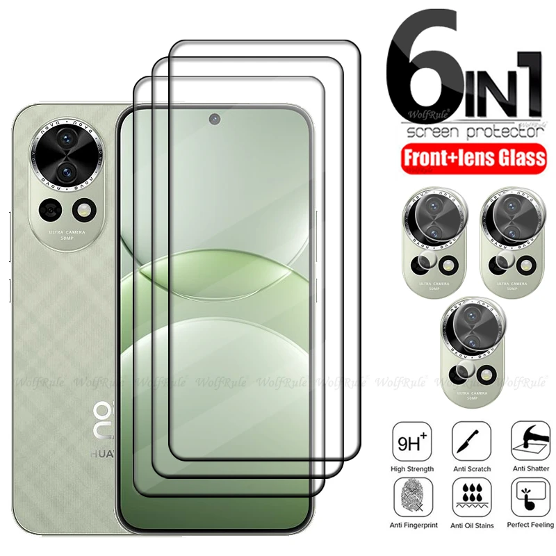 

6-in-1 For Huawei Nova 13 Glass For Huawei Nova 13 Tempered Glass Full Cover Glue 9H Screen Protector Huawei Nova 13 Lens Glass