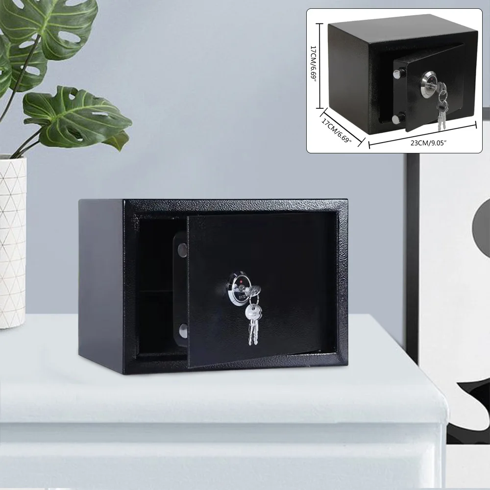 Safe Storage Box Mechanical Safe Household Mini All-steel Office Safe Deposit Box with Digital Keypad Lock for Store Money