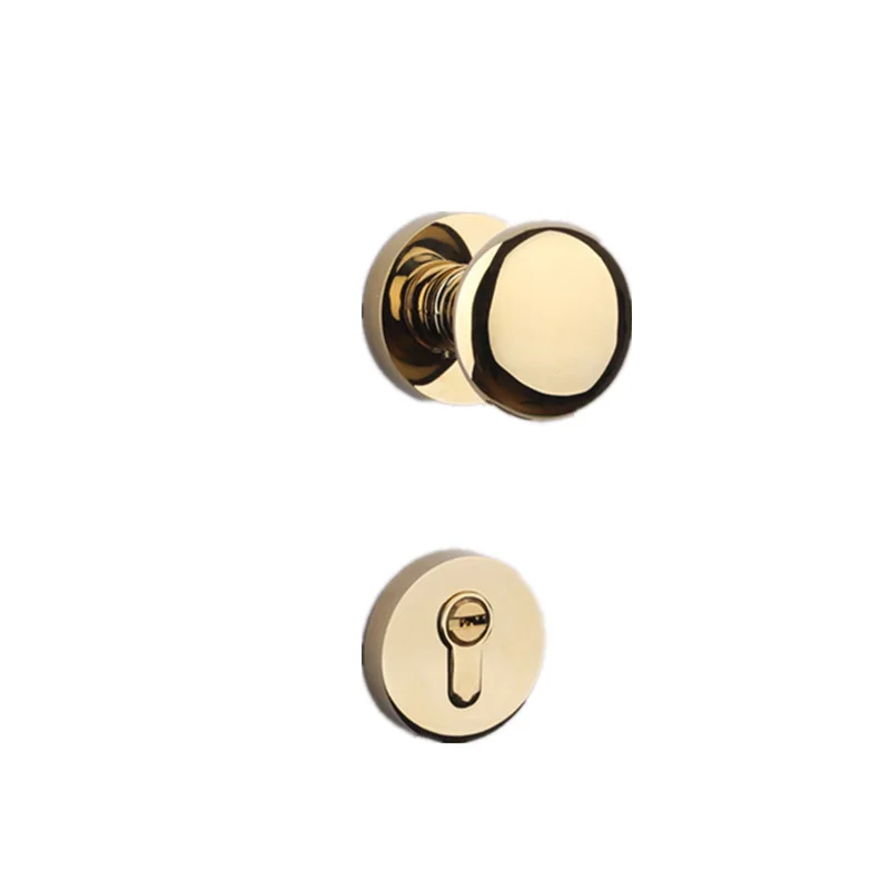 

American style, antique copper split ball lock, gold, indoor, door lock, simple European style, bronze, silent, round handle bal