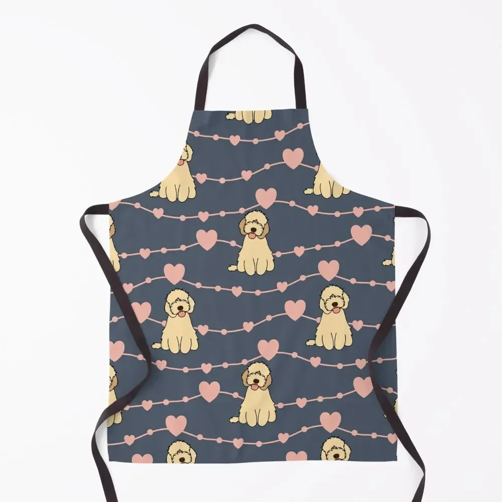 Love Apricot Cockapoo Cavapoo Cavoodle Dog Apron Chef Uniform For Men Kitchen Things Apron