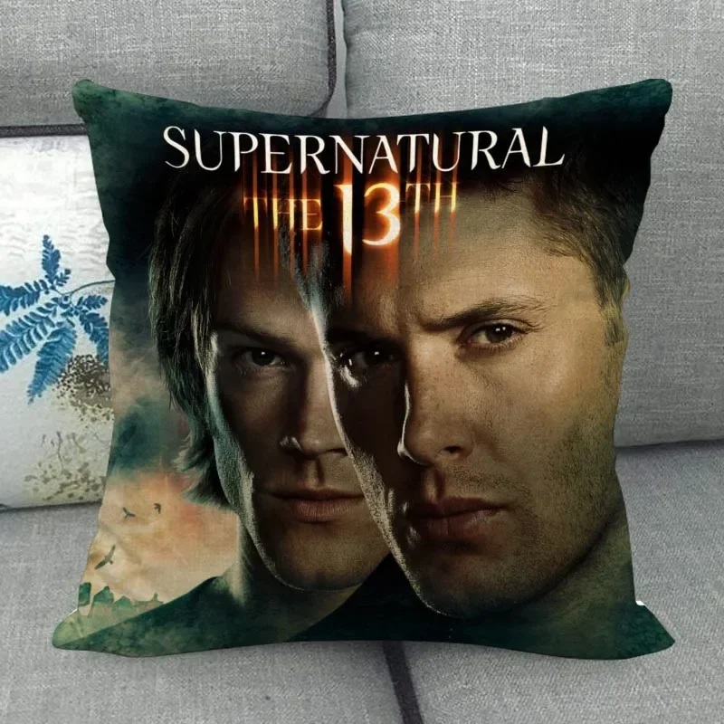 Custom Supernatural Pillowcase Wedding Decorative Cotton Linen Pillow Case For Home Pillow Cover 45X45(One Sides)