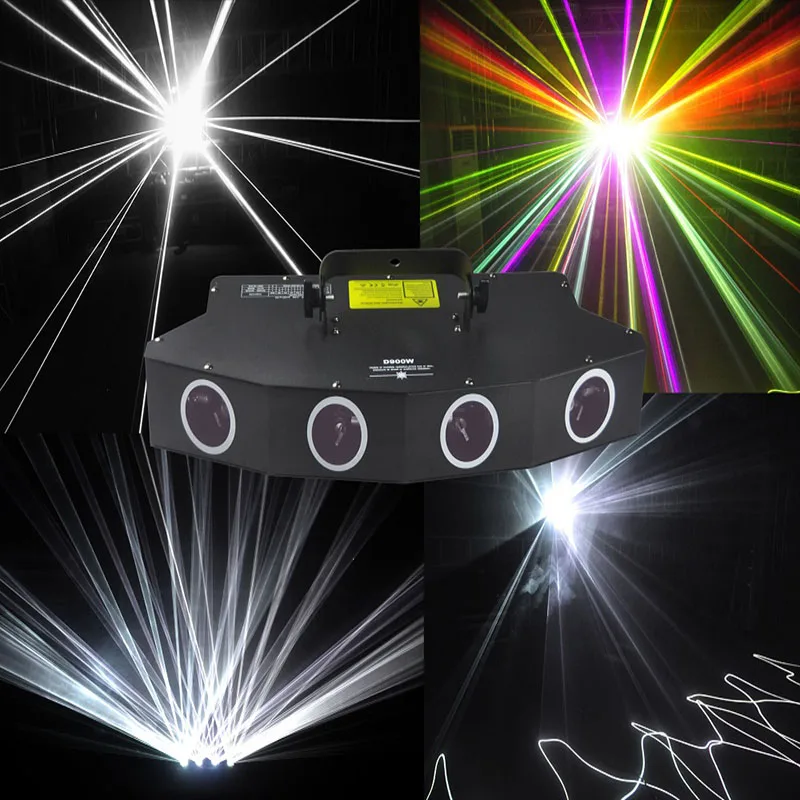 Disco Party Light  fot Mini 300MW  4Head White Light effect Single  RGB Laser Light Laser Dj Equipment
