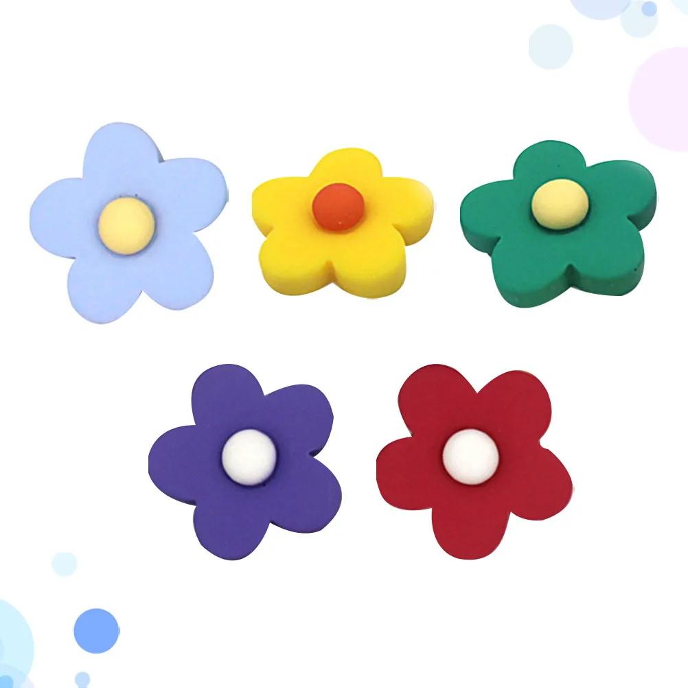 

5Pcs Flower Fridge Magnets Refrigerator Magnets Stickers for Home Office Use Magnetic Adsorption on Metal Surfaces Cute Design