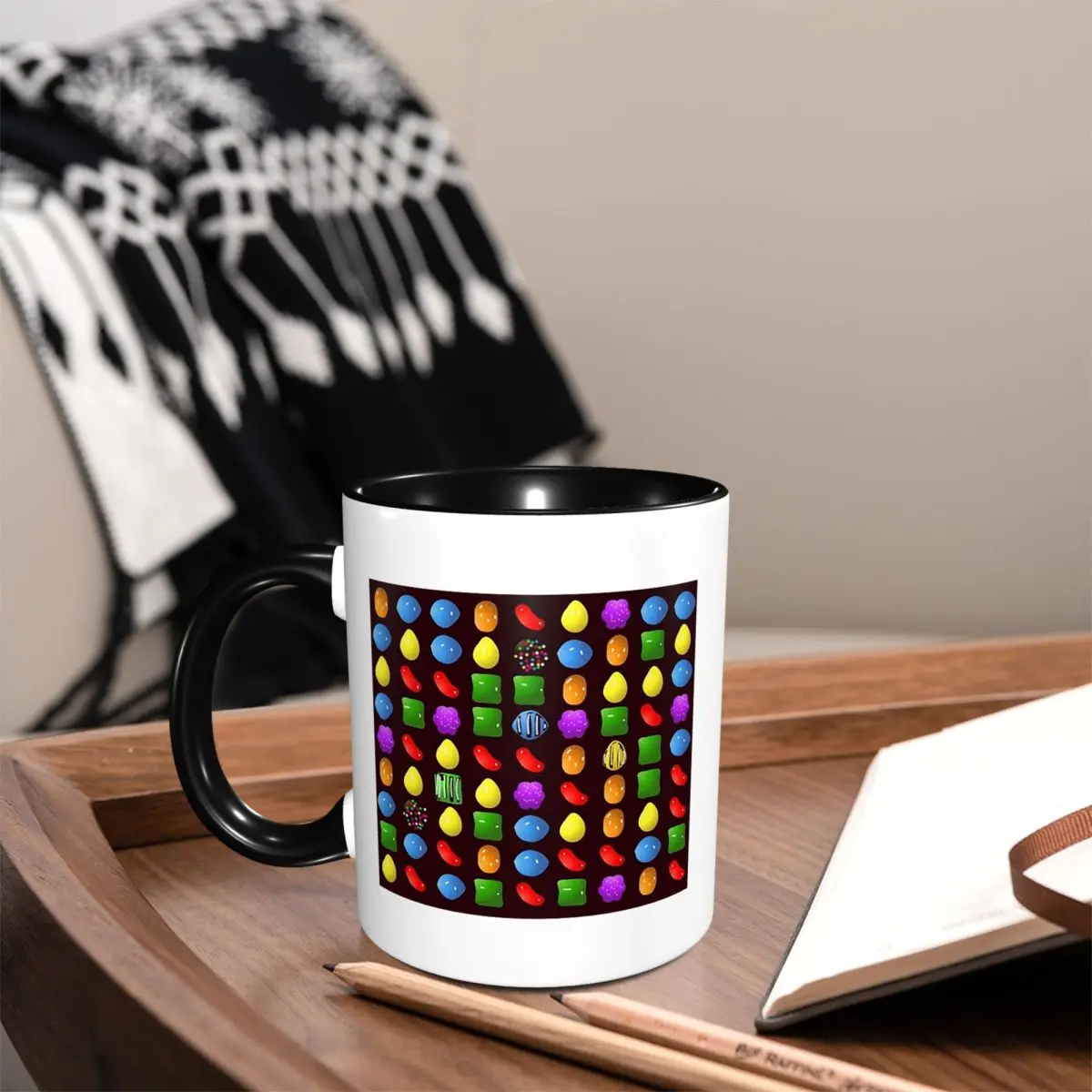 New Candy Crush Saga Mug Funny Ceramic Coffee Cups Tea Mugs Milk Cup Drinkware Gifts for Woman Man