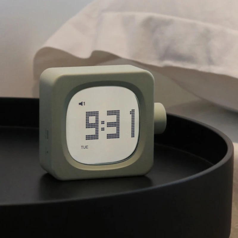 

Многофункциональный будильник Muid с USB-зарядкой, регулируемой подсветкой и интеллектуальным управлением, для спальни и прикроватной тумбочки