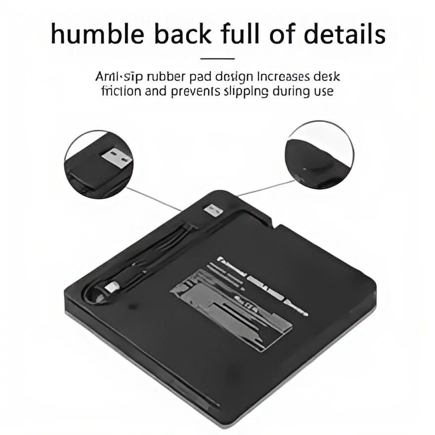 휴대용 USB-C DVD 드라이브: 초슬림 외장형 CD/DVD 버너 및 리더, 고속 쓰기 및 재생, 플러그 앤 플레이