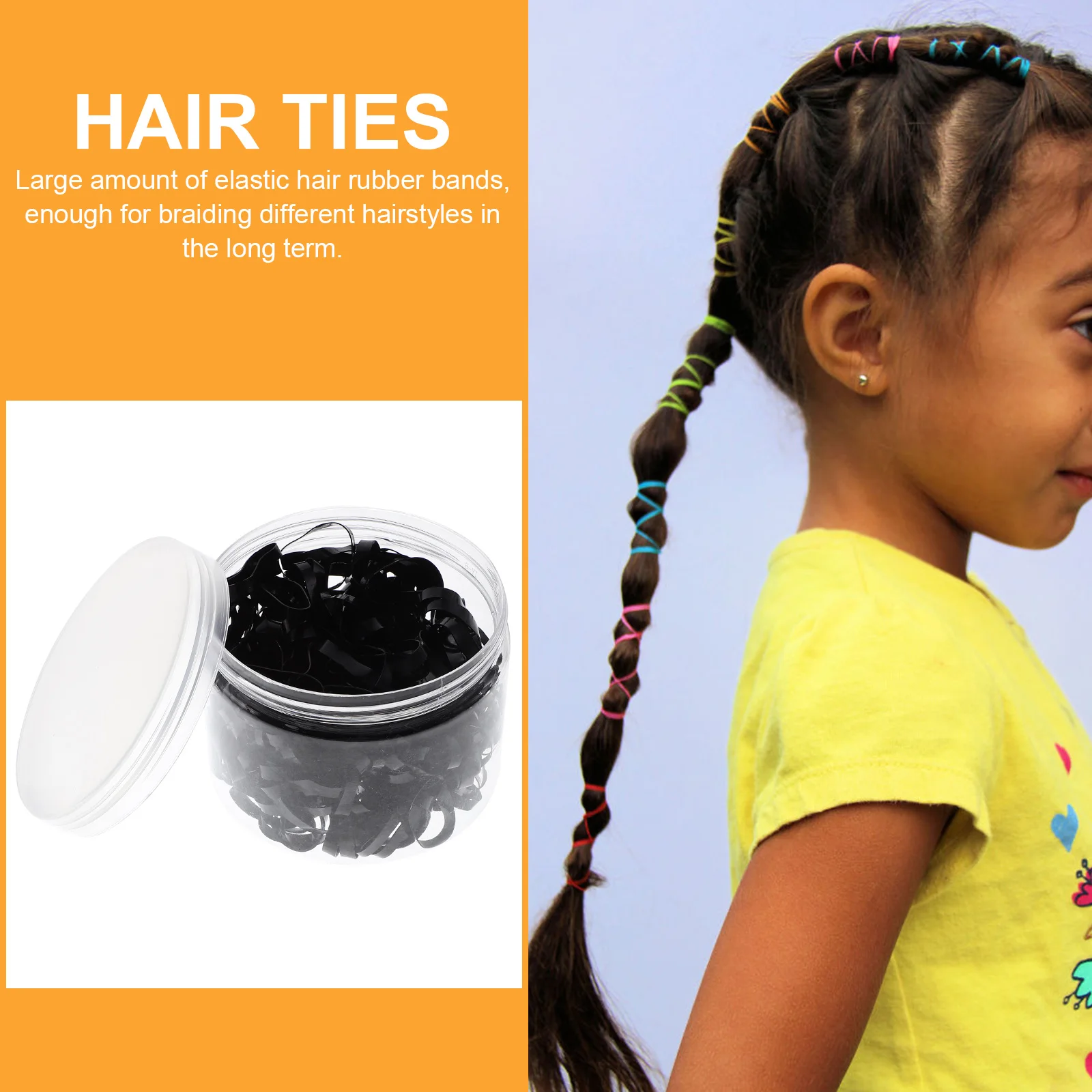 

500 Pcs Elastic Ties Ties Small Rubber Bands Cafè Color Durable Elastic Ropes Non Hair Tie Damaging Hair Tools