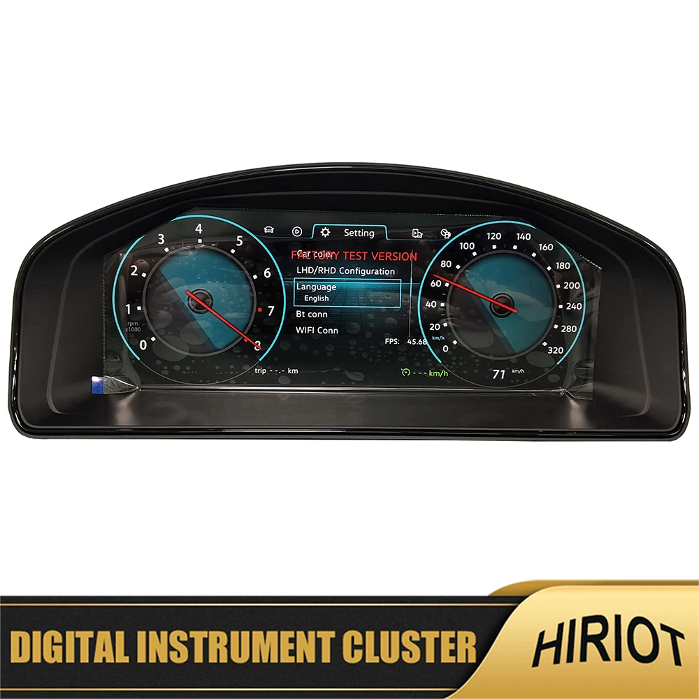 12.3''Speedometer For VW Transporter T5 T6 Van Virtual Cockpit Dashboard Android Auto HDMI Digital Instrument Gauge Cluster LCD