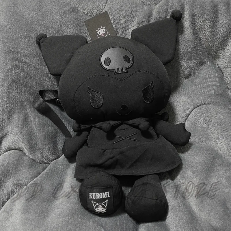 Sanrio Kuromi Co-Branded Plush Doll Bag Dark Doll Backpack Anime Kawaii Kuromi Peripheral Backpack Plush Toys Kids Birthday Gift