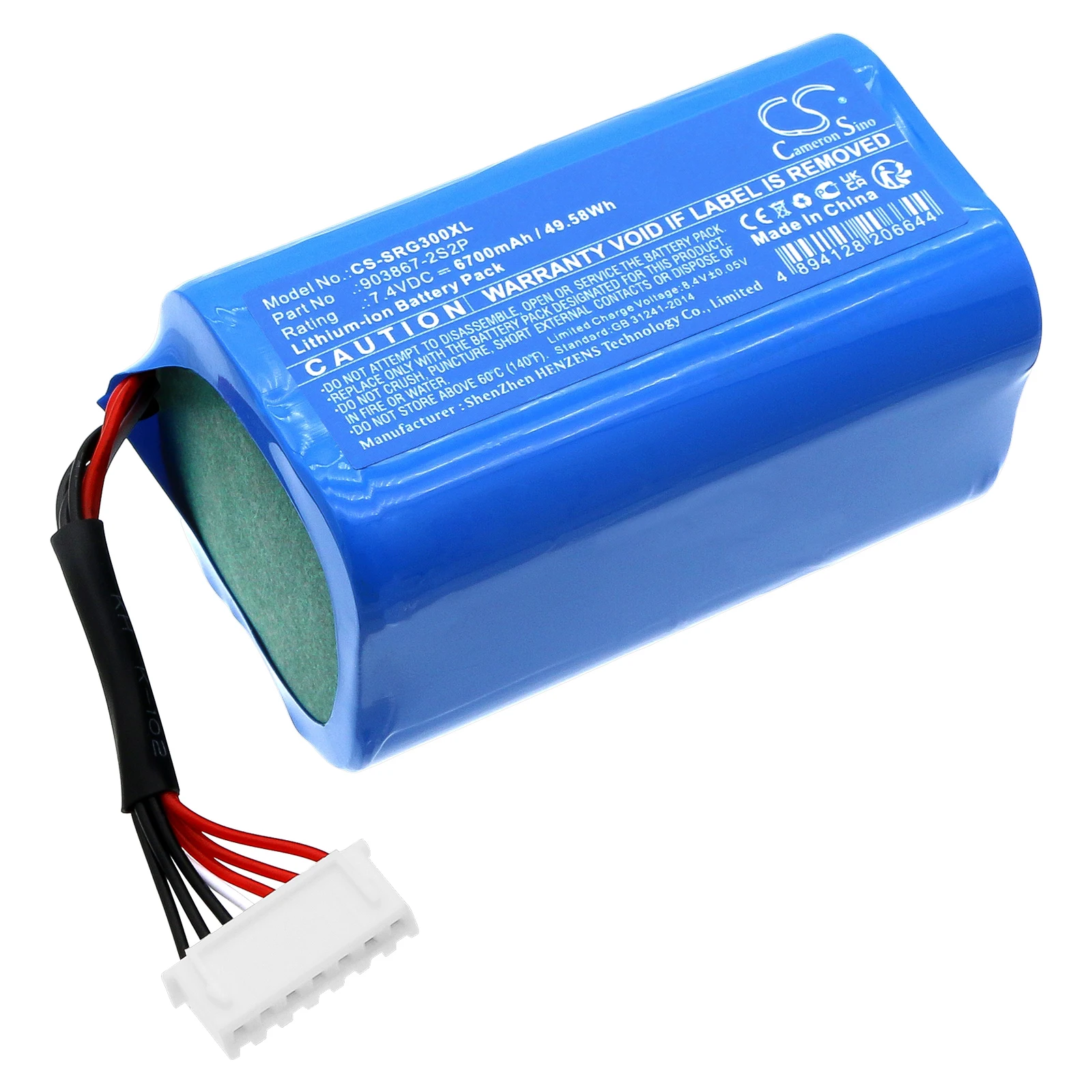 CS Replacement Battery For Sony SRS-XG300 903867-2S2P,903867-2S2P 6700mAh / 49.58Wh Speaker