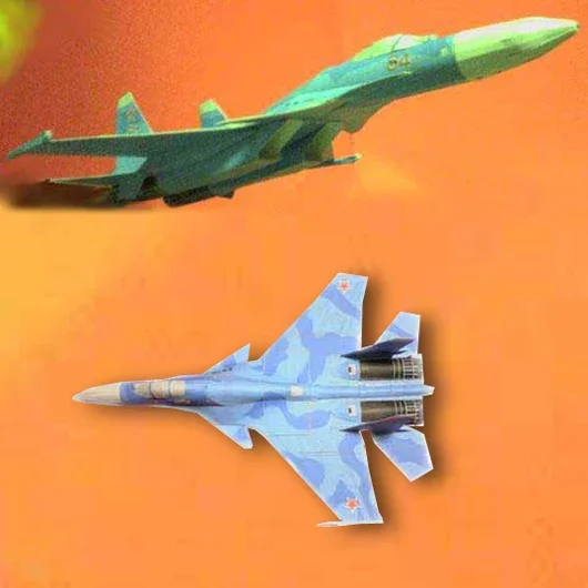 

Su 27 Fighter Paper Model DIY Puzzle Handmade Military Stereo Origami Lateral Aircraft Toy Papercraft