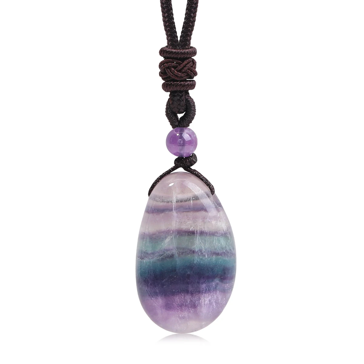 Natürliche Edelstein-Halskettenanhänger aus Amethyst, Rosenquarz und Klarquarz für Männer und Frauen, Gesundheits- und Wohlstands-Schmuck – Detail 20